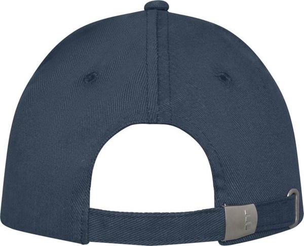 Obrázky: Modrá sivá 5-panelová čiapka s kovovou prackou, Obrázok 2