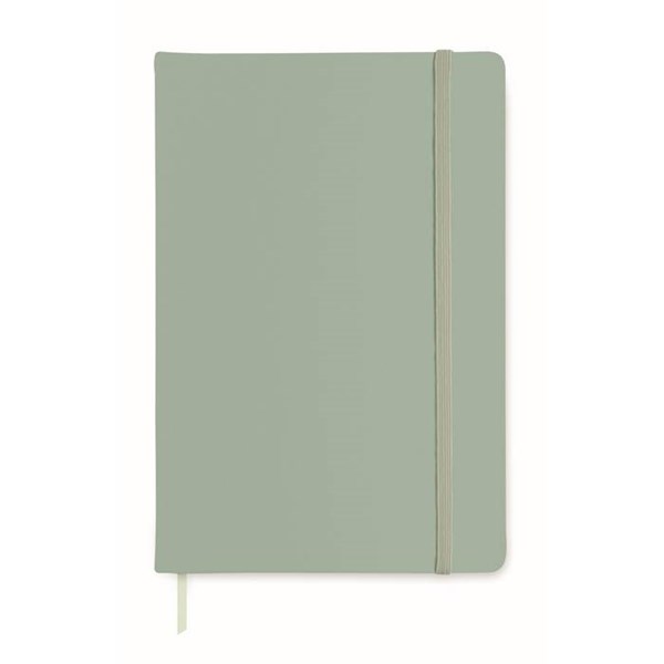 Obrázky: Zelený poznámkový nelnajkový blok A5 s gumičkou, Obrázok 2