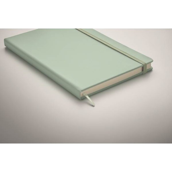 Obrázky: Zelený poznámkový nelnajkový blok A5 s gumičkou, Obrázok 5