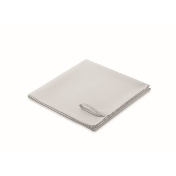 Obrázky: Uterák z mikrovlákna 50x100 cm s pútkom, biela, Obrázok 2