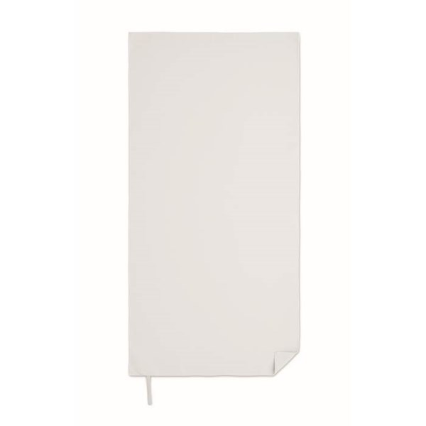 Obrázky: Uterák z mikrovlákna 50x100 cm s pútkom, biela, Obrázok 3