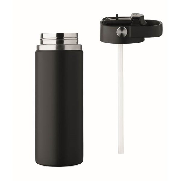 Obrázky: Dvojstenná fľaša 500 ml s rukoväťou, čierna, Obrázok 12