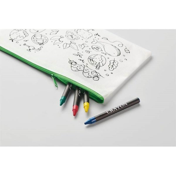 Obrázky: Peračník na vyfarbenie vr.4pasteliek, limetková, Obrázok 4