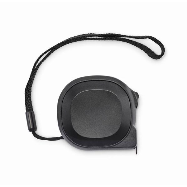 Obrázky: Čierny navíjací meter 3m, recyklovaný ABS plast, Obrázok 2