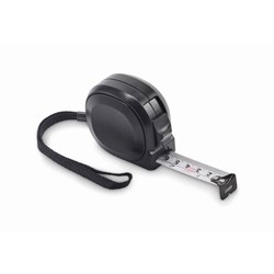 Obrázky: Čierny navíjací meter 5m, recyklovaný ABS plast