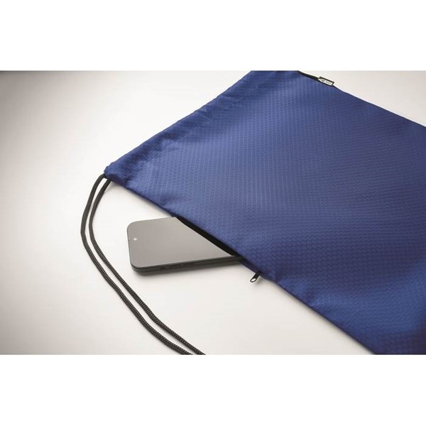 Obrázky: Král.modrý vzor. sťah.ruksak 420D RPET s vreckom, Obrázok 5