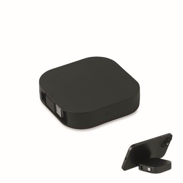 Obrázky: Zaťahovací 100W a nabíjecí kábel, čierny