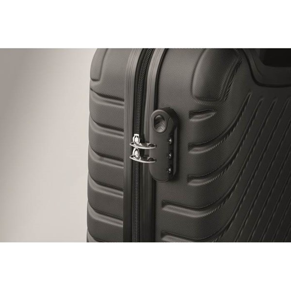 Obrázky: Čierny škrupniový kufor na 4 kolieskach, Obrázok 9