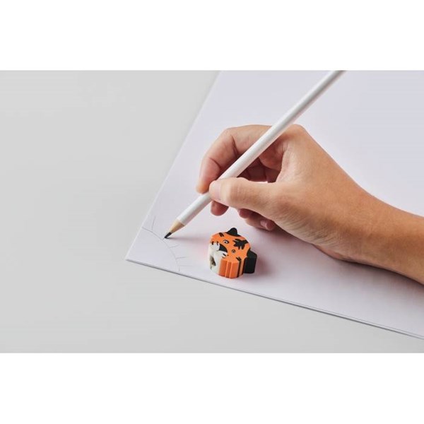 Obrázky: Drevená ceruzka s gumou v tvare zvieratka, tiger, Obrázok 5