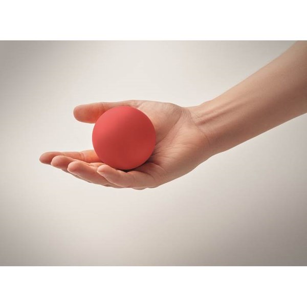 Obrázky: Červená gumová skákacia loptička/ antistres, Obrázok 3