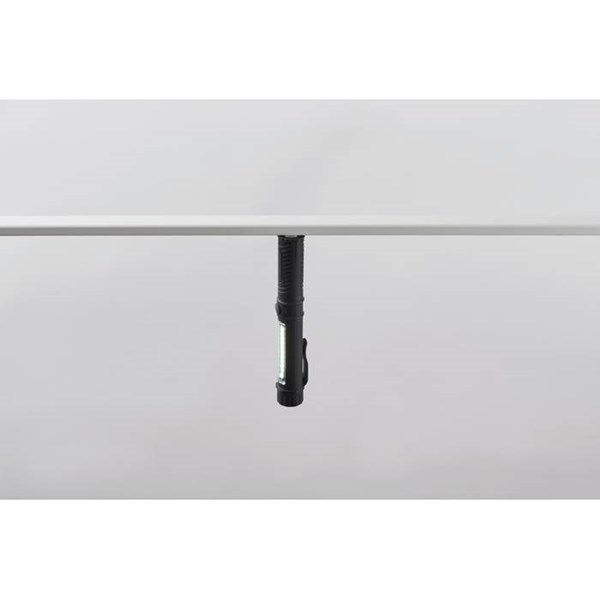 Obrázky: Čierna magnetická LED baterka s bočným COB svetlom, Obrázok 7