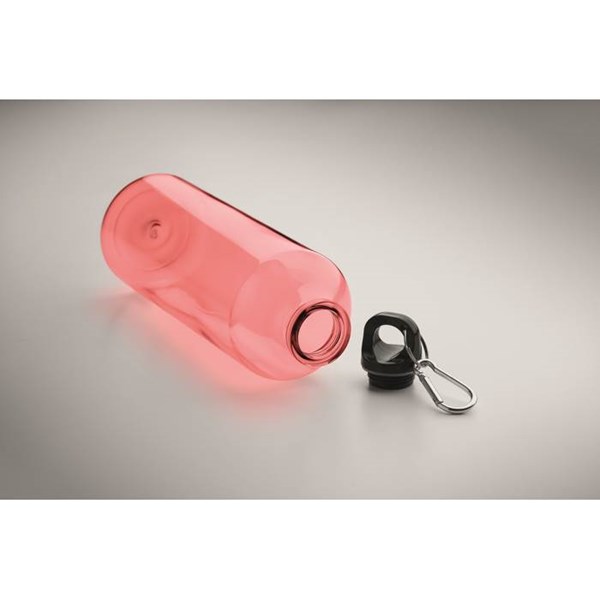 Obrázky: Fľaša z RPET 750 ml s karabínou, červená, Obrázok 4