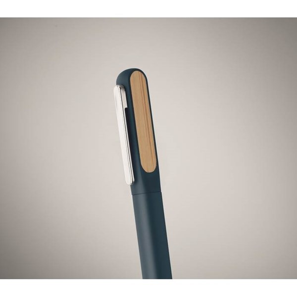 Obrázky: Komb. gul. pero recykl. hliník, rec. ABS, modrá, Obrázok 3