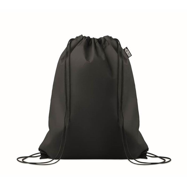 Obrázky: Sťahovací ruksak z RPET netkaný, čierna
