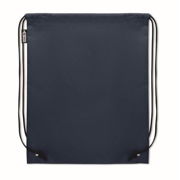 Obrázky: Sťahovací ruksak z RPET netkaný, tm. modrá, Obrázok 3