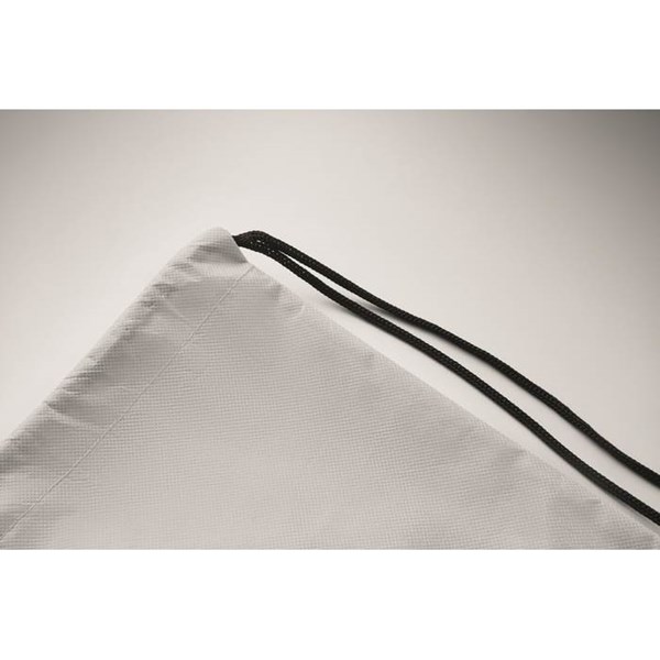 Obrázky: Sťahovací ruksak z RPET netkaný, biela, Obrázok 4