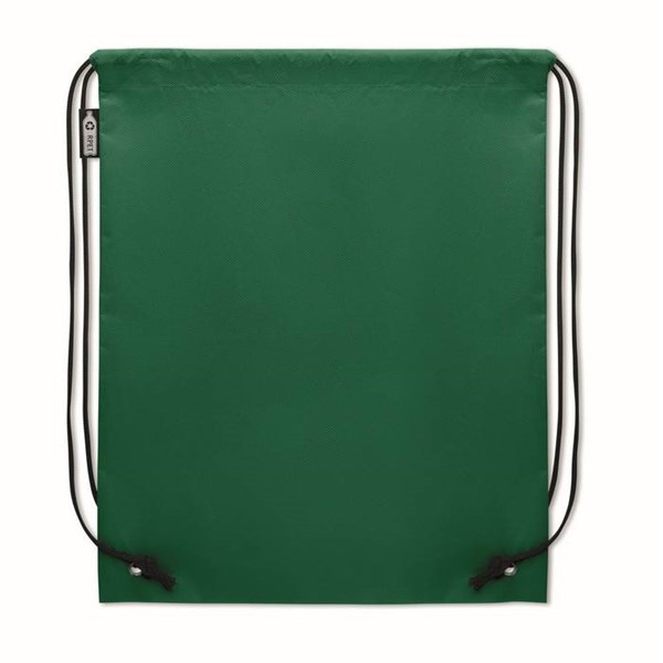 Obrázky: Sťahovací ruksak z RPET netkaný, tm. zelená, Obrázok 3