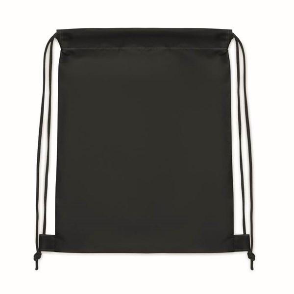 Obrázky: Detský sťahovací ruksak z RPET, čierna, Obrázok 2