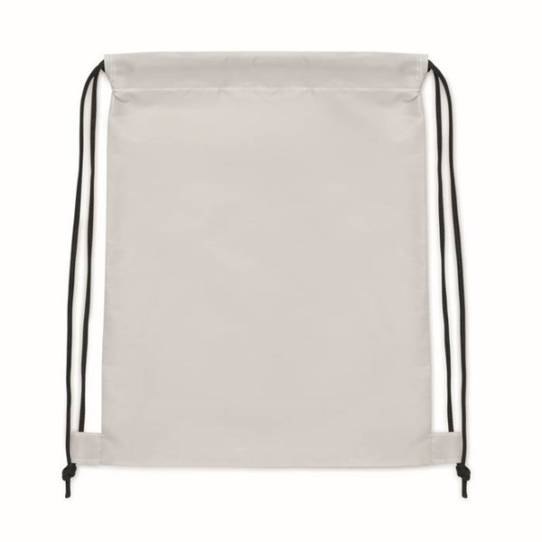 Obrázky: Detský sťahovací ruksak z RPET, biela, Obrázok 2