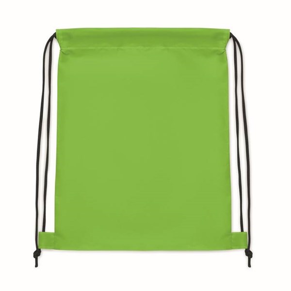 Obrázky: Detský sťahovací ruksak z RPET, limetková, Obrázok 2