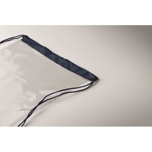 Obrázky: Priehľadný sťahovací ruksak, detaily tm. modré, Obrázok 3