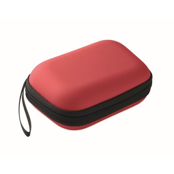 Obrázky: Lekárnička v pevnom puzdre na zips, červená, Obrázok 2