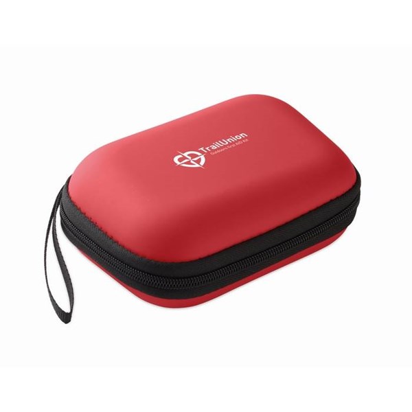 Obrázky: Lekárnička v pevnom puzdre na zips, červená, Obrázok 3