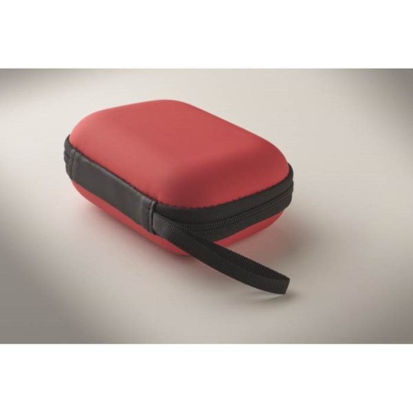 Obrázky: Lekárnička v pevnom puzdre na zips, červená, Obrázok 5