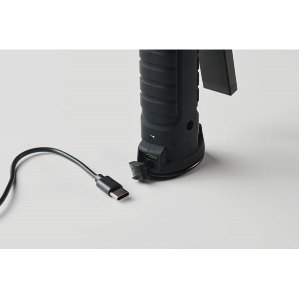 Obrázky: Dobíjacia hliníková pracovná COB baterka, Obrázok 10