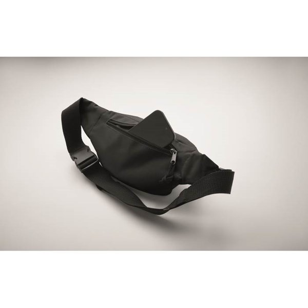 Obrázky: Ľadvinka zo 600D RPET, čierna, Obrázok 5