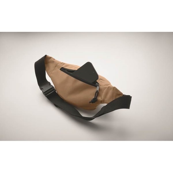 Obrázky: Ľadvinka zo 600D RPET, khaki, Obrázok 5