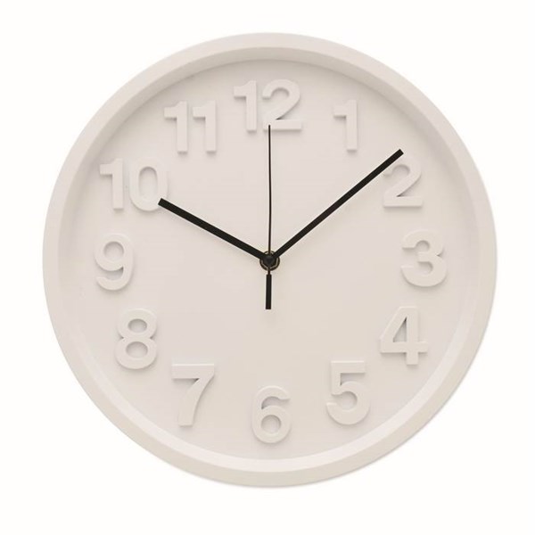 Obrázky: Biele nástenné hodiny z PP