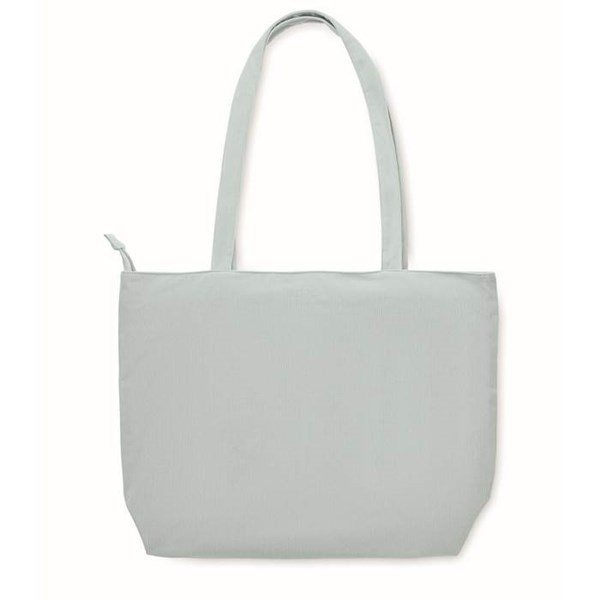 Obrázky: Veľká menžestrová nákupná taška na zips, sv. modrá, Obrázok 4