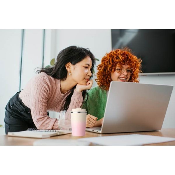 Obrázky: Termohrnček nerez 350 ml s prechodom farieb,ružová, Obrázok 8