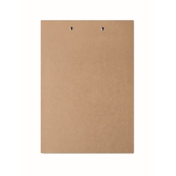 Obrázky: Kartónová písacia podložka A4 s klipem, béžová, Obrázok 2