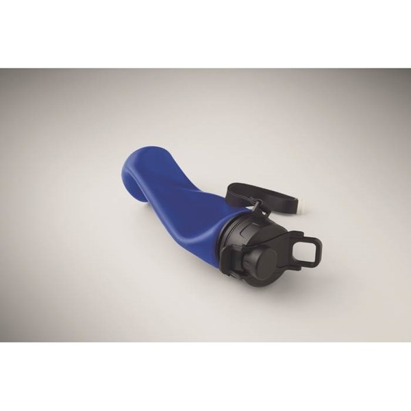 Obrázky: Kráľovská modrá silikónová športová fľaša 500ml, Obrázok 5