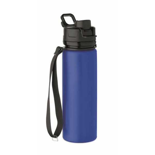 Obrázky: Kráľovská modrá silikónová športová fľaša 500ml, Obrázok 12