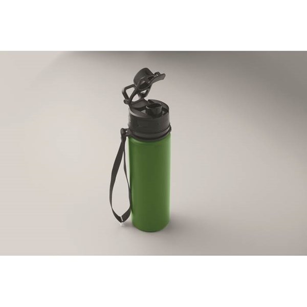 Obrázky: Tmavozelená silikónová športová fľaša 500ml, Obrázok 4