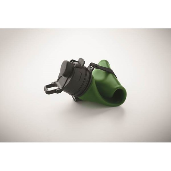 Obrázky: Tmavozelená silikónová športová fľaša 500ml, Obrázok 7