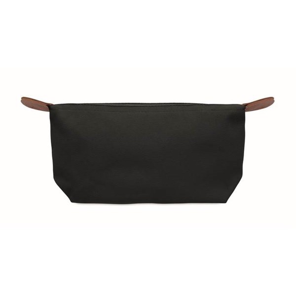Obrázky: Čierna kozmetická taštička z polyesteru 600D RPET, Obrázok 2
