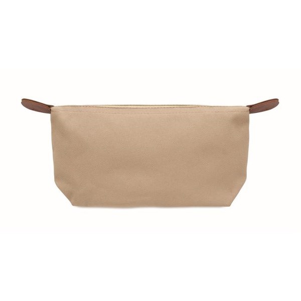 Obrázky: Khaki kozmetická taštička z polyesteru 600D RPET, Obrázok 2