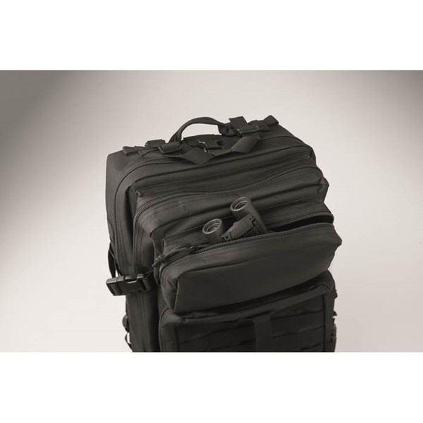 Obrázky: Outdoorový 50l ruksak 600D RPET, čierny, Obrázok 9