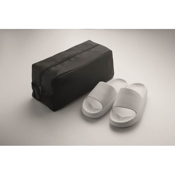 Obrázky: Čierna taška na obuv z 600D RPET, Obrázok 3