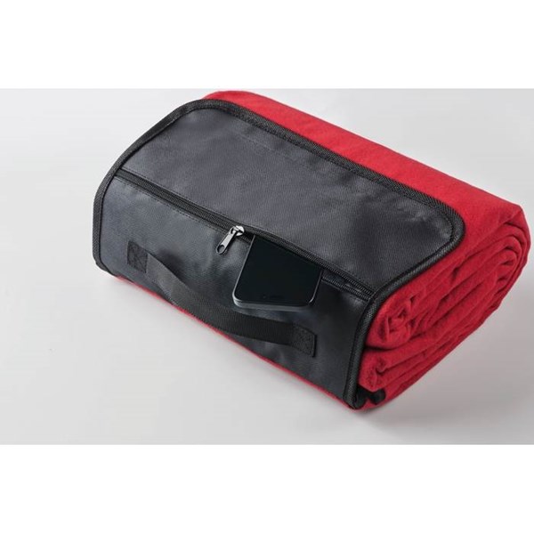 Obrázky: Pikniková deka z polar flísu, červená, Obrázok 4