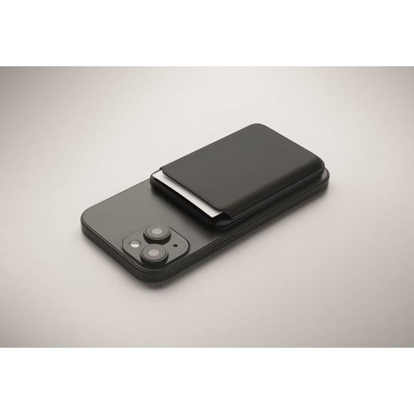 Obrázky: Čierne magnetické puzdro na karty so stojanom, Obrázok 4