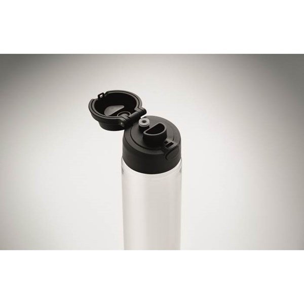 Obrázky: Fľaša RPET 700 ml, slamka a viečko, čierna, Obrázok 7