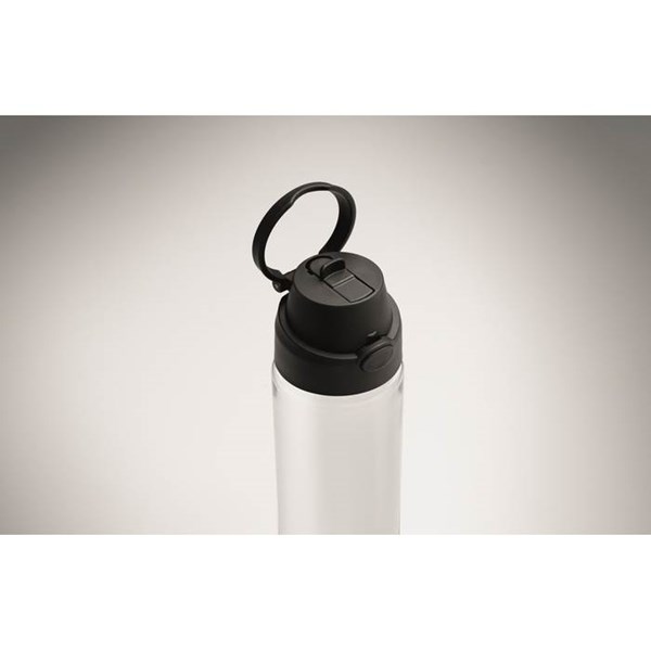 Obrázky: Fľaša RPET 700 ml, slamka a viečko, čierna, Obrázok 9