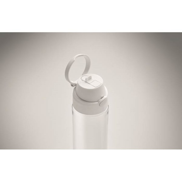 Obrázky: Fľaša RPET 700 ml, slamka a viečko, biela, Obrázok 9