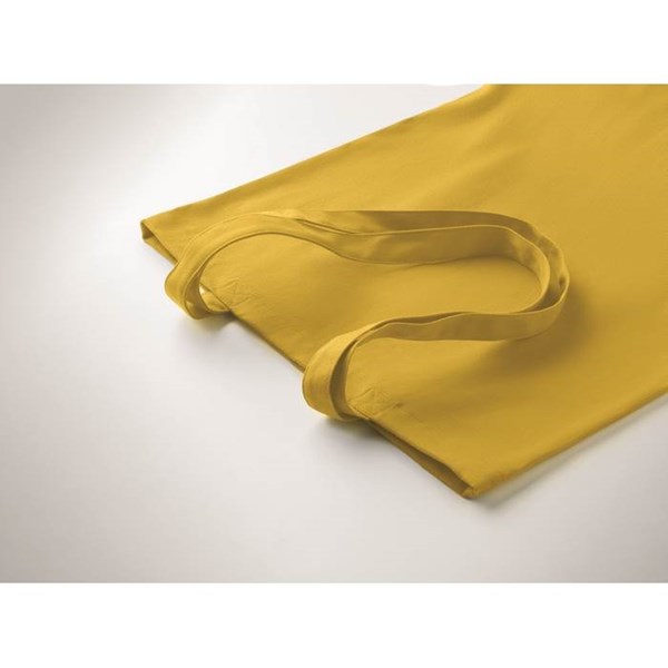 Obrázky: Žltá nákupná plátená taška 270gr/m2, dlhé uši, Obrázok 4