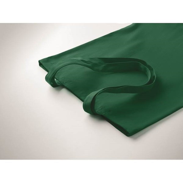 Obrázky: Tm.zelená nákupná plátená taška 270gr/m2, dlhé uši, Obrázok 4